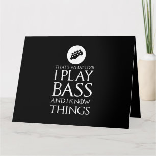 Jag spelar Bass Funny Bass Guitar Kort