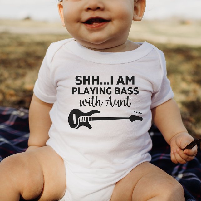 Jag spelar Bass med Moster Funny Bass Älskare T Shirt (Skapare uppladdad)