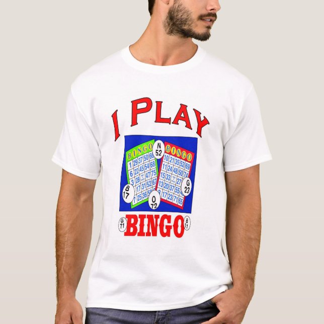 Jag spelar Bingo-logotyp Tee (Framsida)
