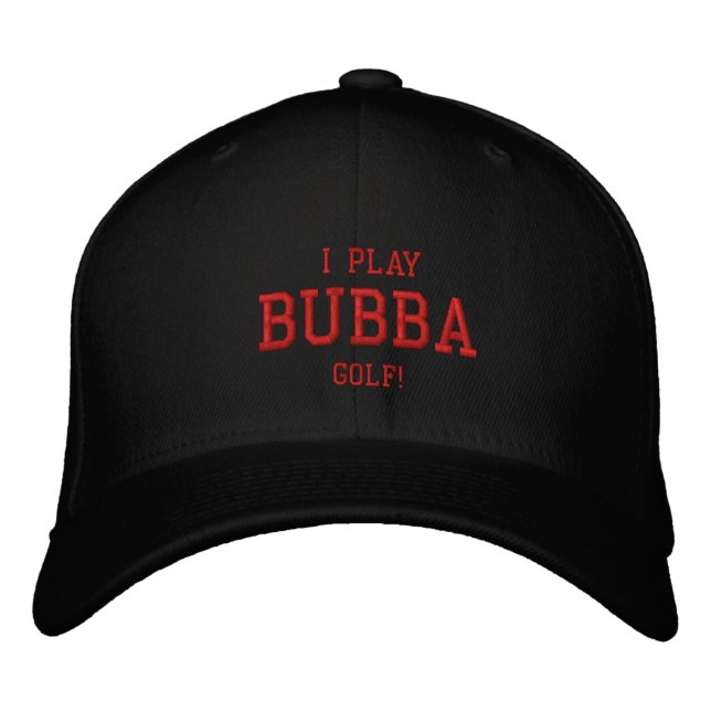 Jag spelar Bubba Golf! Broderad hatt Keps (Framsida)