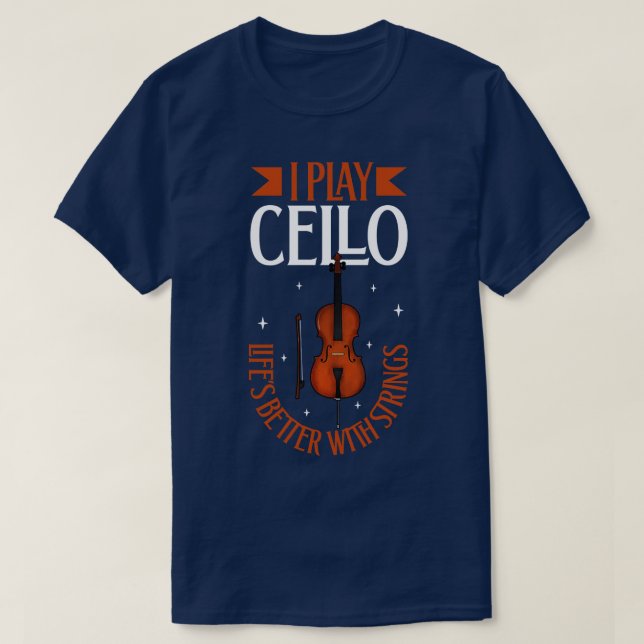 Jag spelar Cello T Shirt (Design framsida)