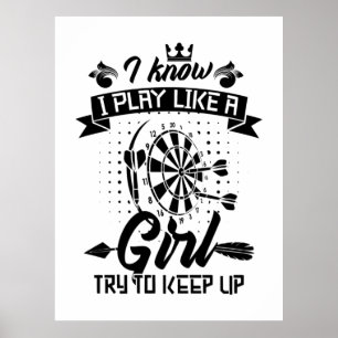 Jag spelar Dart som en flicka Poster
