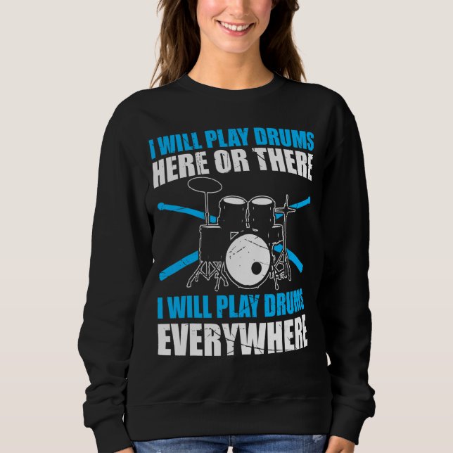 Jag spelar Drummer här annars spelar jag Drums var T Shirt (Framsida)