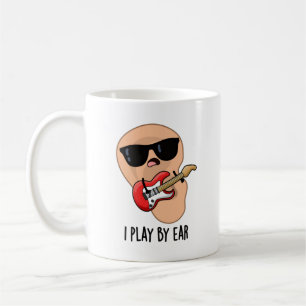 Jag spelar efter Ear Funny Guitar Music Musician P Kaffemugg