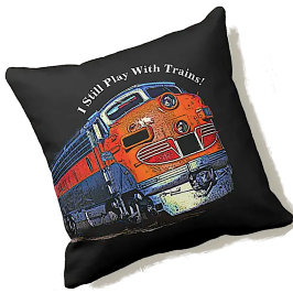 Jag spelar fortfarande med Tåg F7 Diesel Locomotiv Kudde