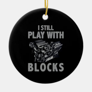 Jag spelar fortfarande med Tävlan Block Julgransprydnad Keramik