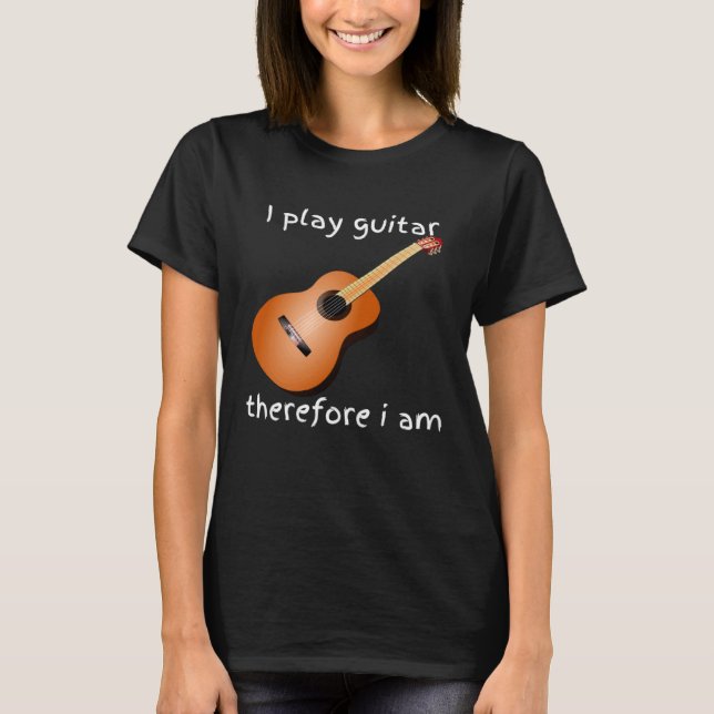 jag spelar gitarr därför att jag är t shirt (Framsida)