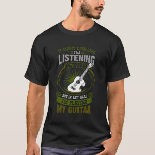 Jag spelar gitarr i mitt huvud Musician Guitar Pla T Shirt