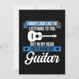 Jag spelar Guitar Music Player Musician Guitarist Tack Kort