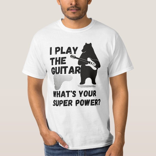 Jag spelar Guitar T Shirt (Framsida)