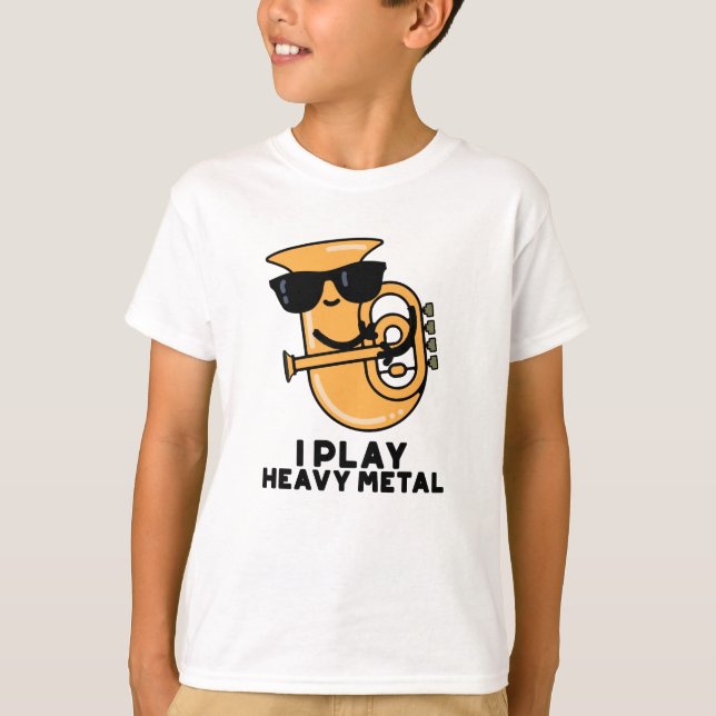 Jag spelar Heavy Metall Funny Tuba Pun T Shirt (Framsida)