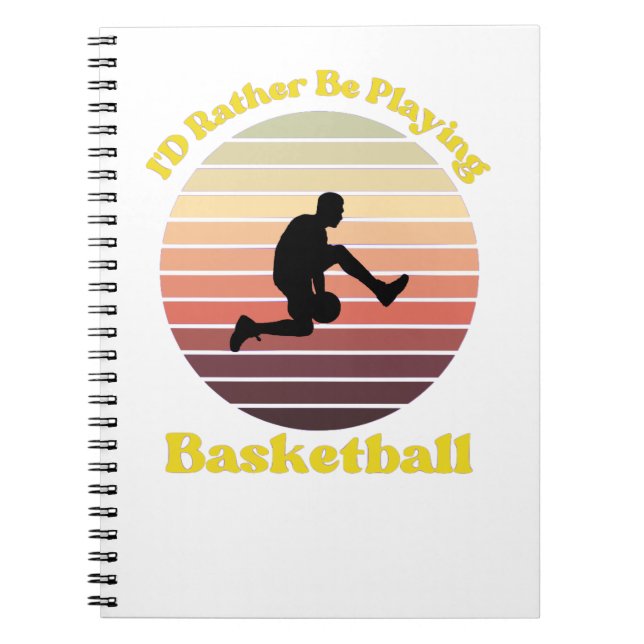 Jag spelar hellre basket anteckningsbok (Framsidan)