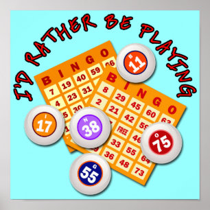 Jag spelar hellre Bingo Poster