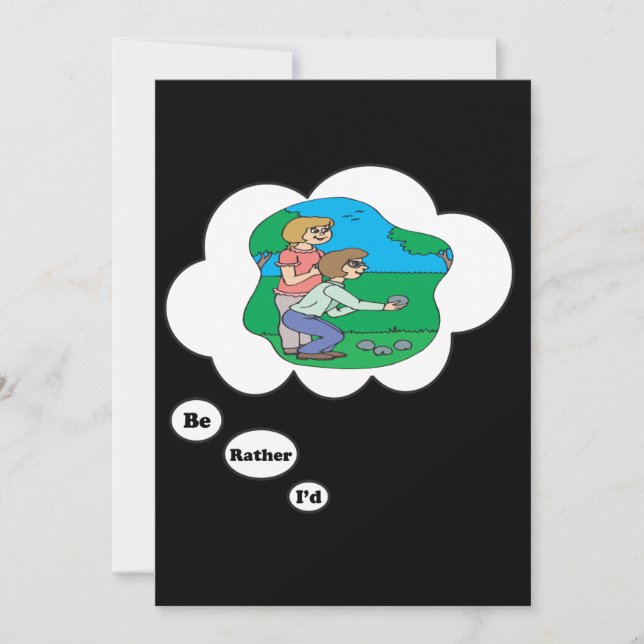 Jag spelar hellre Bocce Inbjudningar (Framsida)