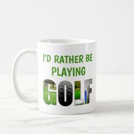 Jag spelar hellre Golf Funny Humous Golfer. Kaffemugg