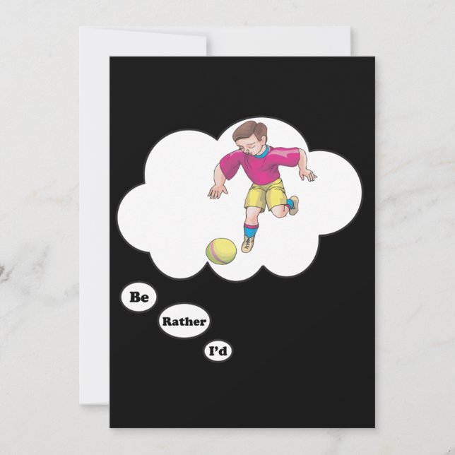 Jag spelar hellre Kickball Inbjudningar (Framsida)