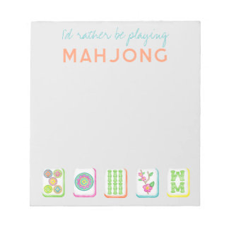 Jag spelar hellre Mahjong Anteckningsblock