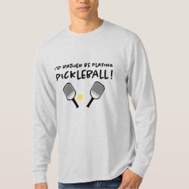 Jag spelar hellre pickleball anpassat namn grått t shirt