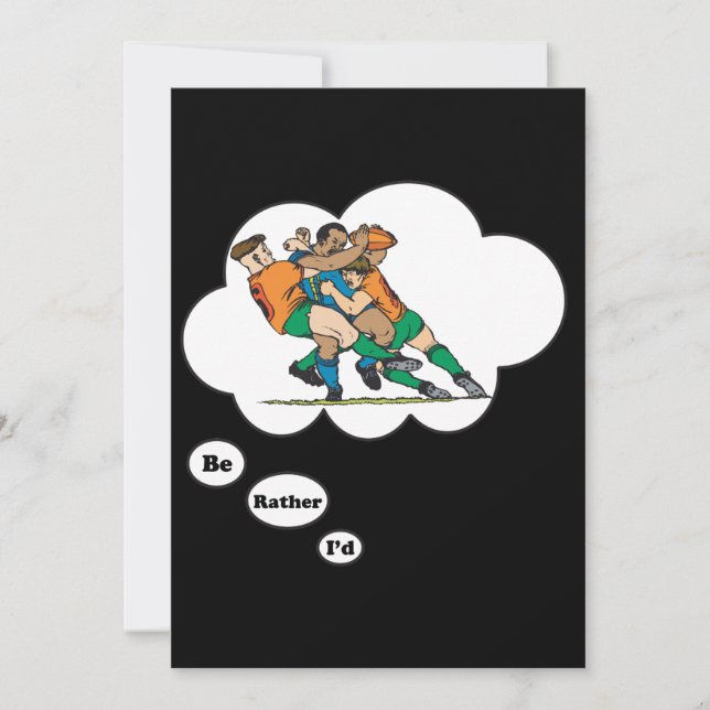 Jag spelar hellre Rugby 2 Inbjudningar (Framsida)