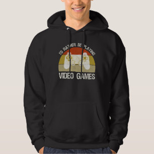 Jag spelar hellre videospel hoodie