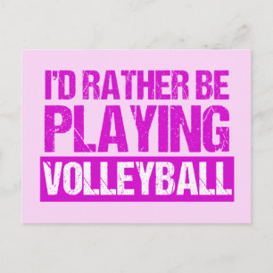 Jag spelar hellre volleyball vykort