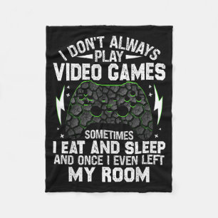 Jag spelar inte alltid tv-spel Roliga Gamer Pojkar Fleecefilt