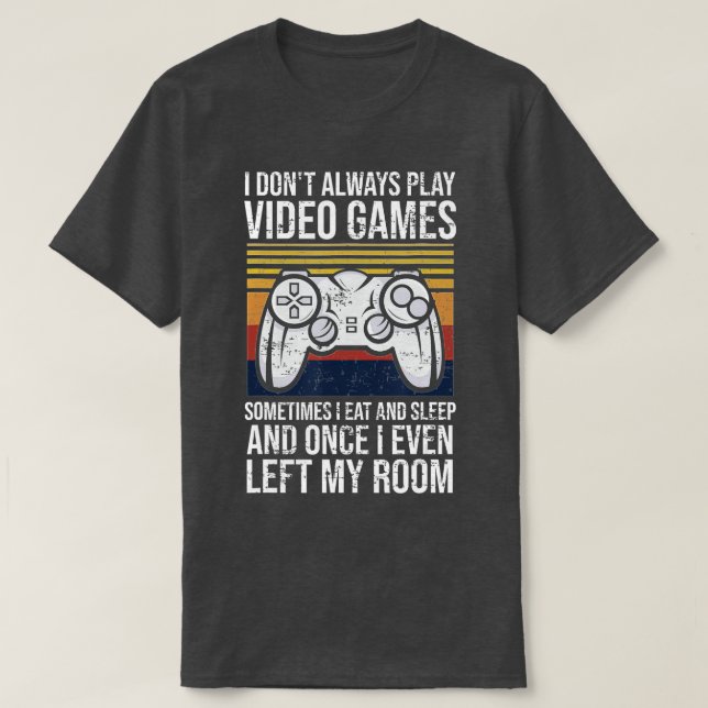 Jag spelar inte alltid videospel med roligt gift ( t shirt (Design framsida)