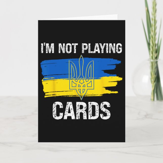 Jag spelar inte kort Ukraina Stöd Politisk Su (Framsida)