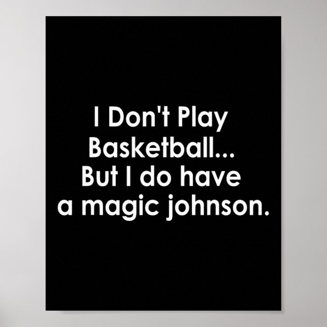 Jag spelar inte Sketll men jag har en Magic Johnso Poster (Framsidan)