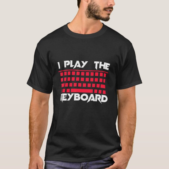 Jag spelar kodspel i Tangentbord T Shirt (Framsida)