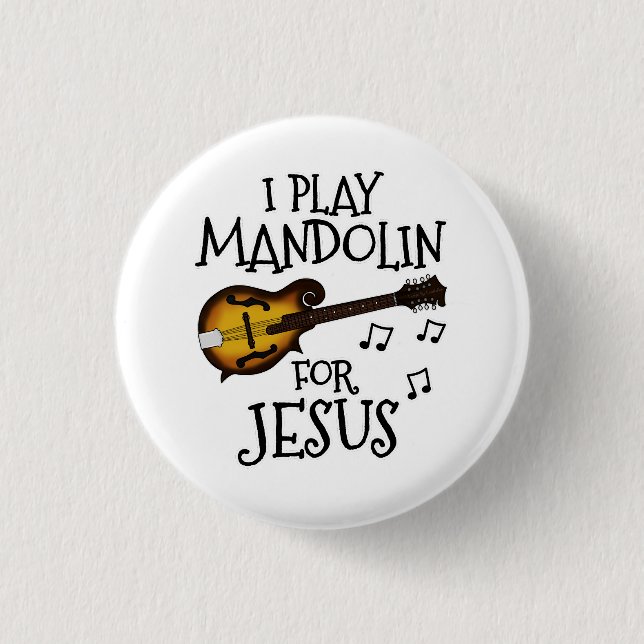 Jag spelar Mandolin för Jesus, Christian Mandolini Knapp (Framsida)
