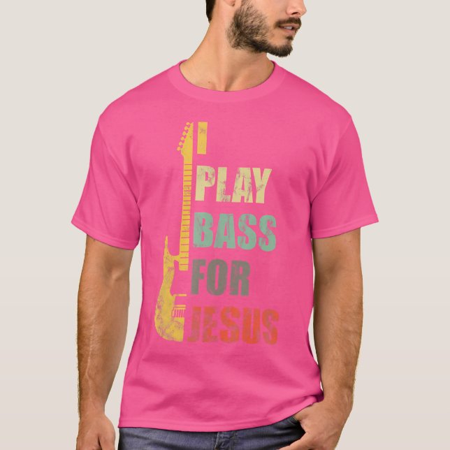 Jag spelar massa för Jesus T Guitar Player-gåvor Shirt (Framsida)