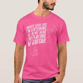 Jag spelar min gitarr i mitt huvud Jazz Musician J T Shirt