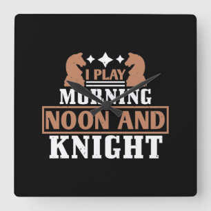 Jag spelar morgon Non och Knight Fyrkantig Klocka