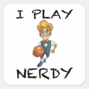 Jag spelar Nerdy Fyrkantigt Klistermärke