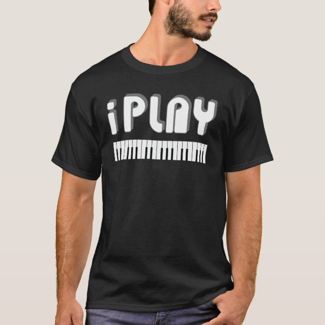 Jag spelar Piano T-Shirt (Framsida)