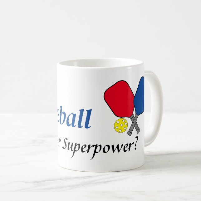 Jag spelar Pickleball supermakt Kaffemugg (Framsida höger)