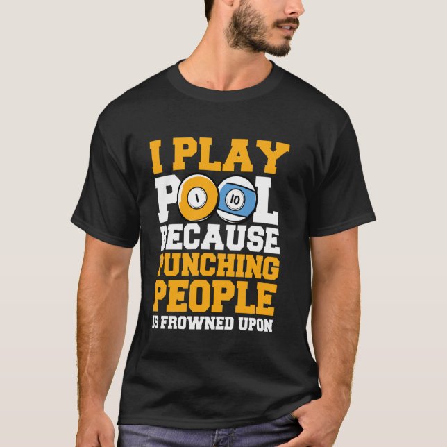Jag spelar poolbiljard t shirt (Framsida)