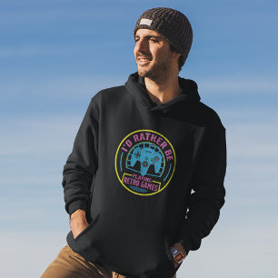 Jag spelar snarare Retro-spel - Gamer Hoodie