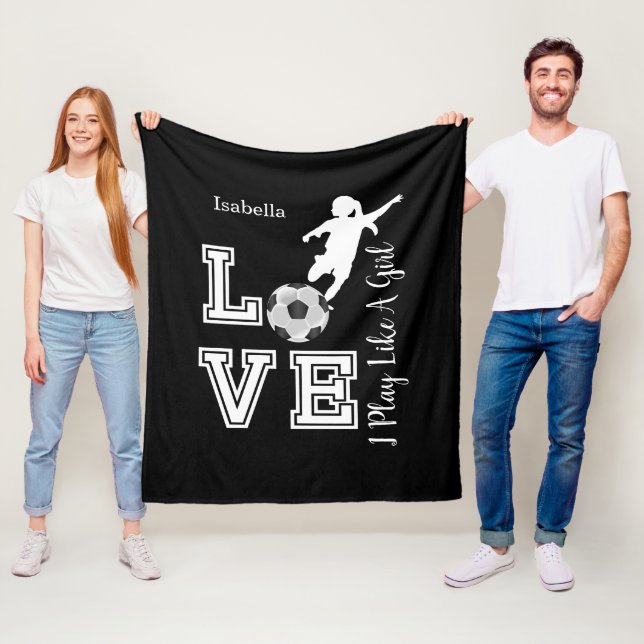 Jag spelar som en flicka - DIY Background Färg Fleecefilt (På plats)