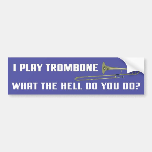 Jag spelar trombone bildekal (Framsidan)