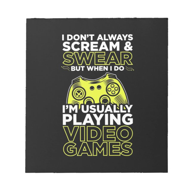 Jag spelar vanligtvis videospel anteckningsblock (Framsida)