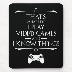 Jag spelar videospel och känner Sak Musmatta