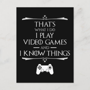 Jag spelar videospel och känner Sak-vykort Vykort