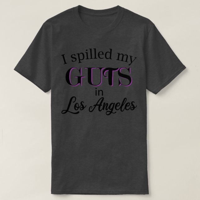 Jag spillde min mage i los angeles 1 t shirt (Design framsida)