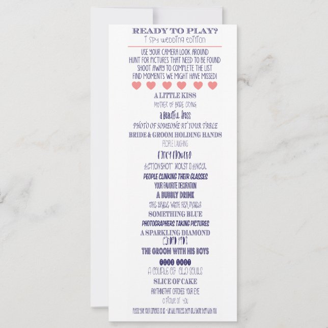 Jag spionerar bröllopsbilder inbjudningar (Framsida)