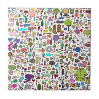 Jag spionerar med mitt lite öga kakelplatta