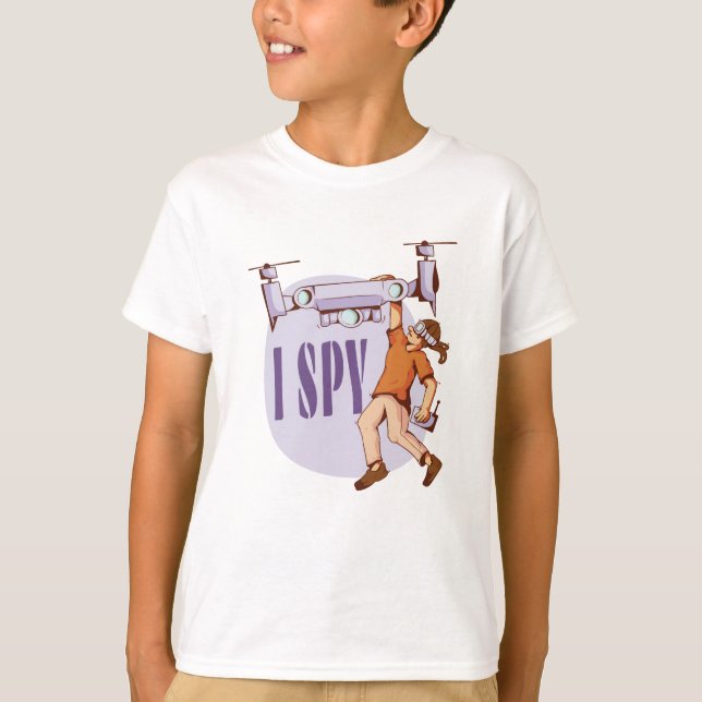Jag spionerar på drönarpiloter och drönarbarn t shirt (Framsida)