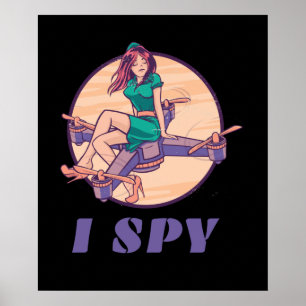 Jag spionerar på flickor poster