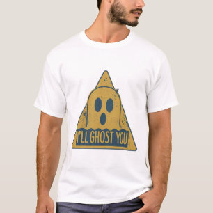 ”Jag spökar dig” Retro varningsskylt Halloween-des T Shirt